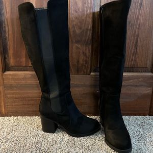 SO heeled knee high boots